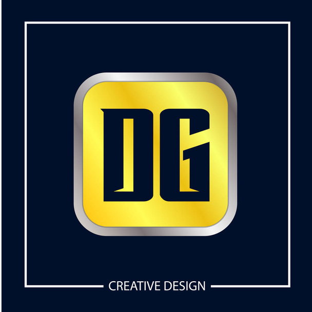 Carta Inicial DG Logo Template Design Vector Illustration
 - Vetor, Imagem