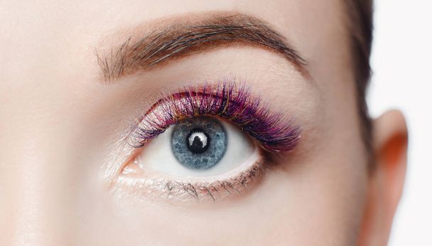 Eyelash extension procedure. - Photo, Image