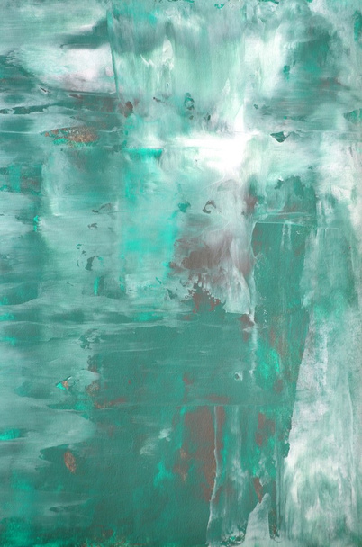 Turquoise and Grey Abstract Art Painting - Fotografie, Obrázek