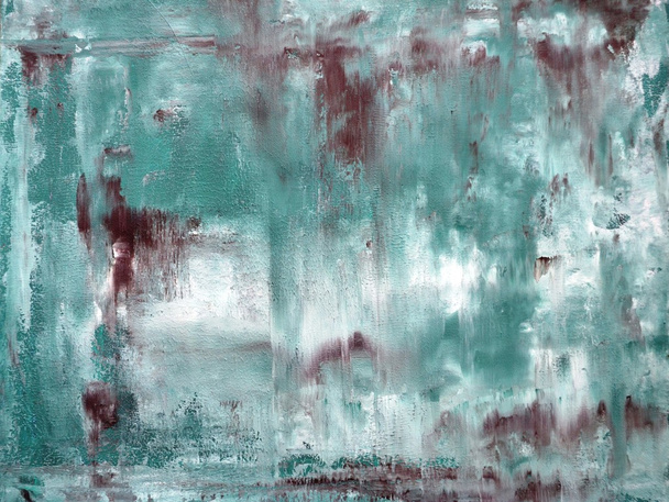 Turquoise and Grey Abstract Art Painting - Valokuva, kuva