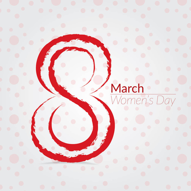 8 March Women's Day vector card, International Happy Women's Day - ベクター画像