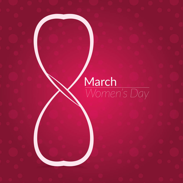 8 March Women's Day vector card, International Happy Women's Day - Vector, Image