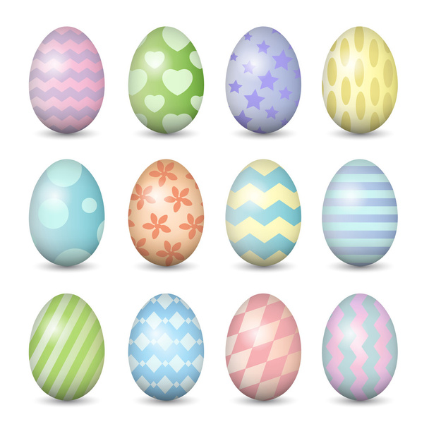 Easter eggs set - Vektor, Bild