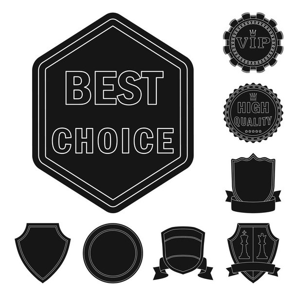 Isolated object of emblem and badge logo. Collection of emblem and sticker stock symbol for web. - Вектор,изображение