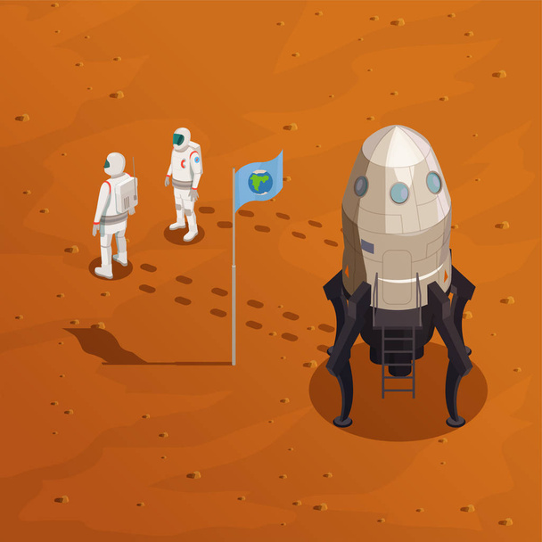 Mars Exploration suunnittelu käsite
  - Vektori, kuva