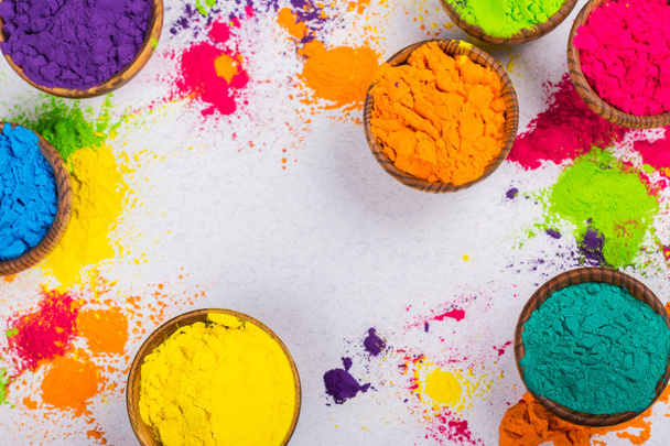 Colorful Indian powder paints - Foto, afbeelding