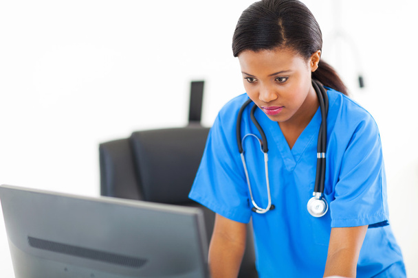 african nurse in office - Photo, image