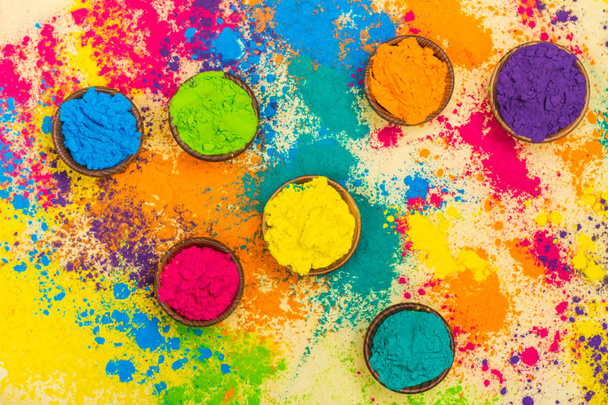 Colorful Indian powder paints - 写真・画像