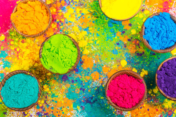 Colorful Indian powder paints - Фото, изображение