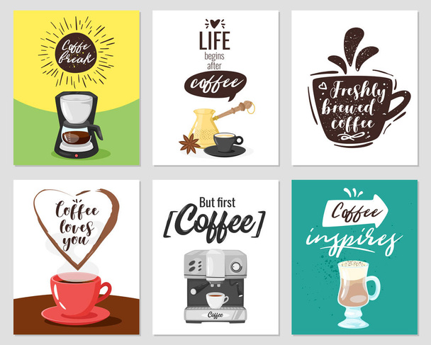Coffee poster template for restaurant  - Vector, Image