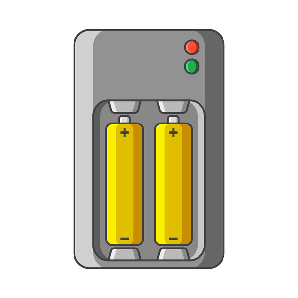 Charger icon for AA and AAA type batteries. Vector illustration on white background. Isolated drawing. - Vector, Image