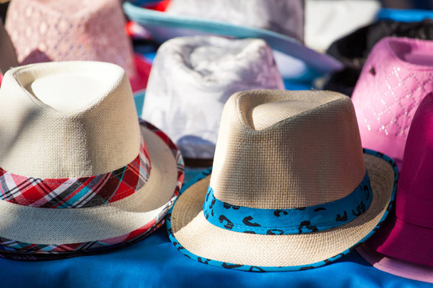 sortiment z letní klobouky - Fotografie, Obrázek