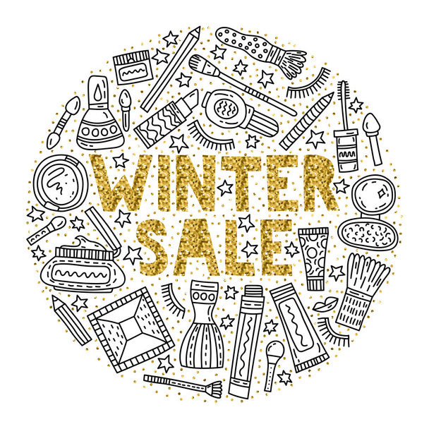 Talvi muodostavat myynti vektori doodle kuva
 - Vektori, kuva
