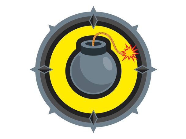Bomba logó ikon-vektoros - Vektor, kép