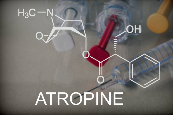 Chemische Zusammensetzung von Atropin, konzeptionelles Bild - Foto, Bild