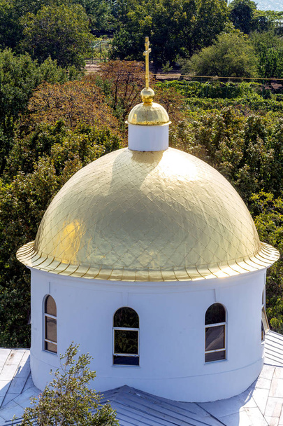 Ukraiński Kościół prawosławny patriarcha Moskwy, patriarchalne klasztor Święty Dormition Odessa. Jest to jedna z głównych atrakcji miasta. - Zdjęcie, obraz