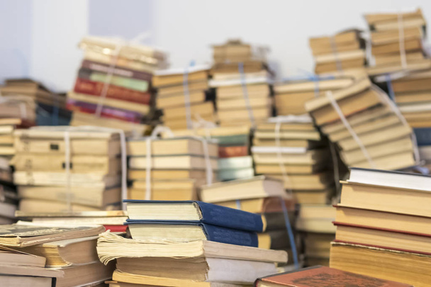 many old books stacked - Photo, image