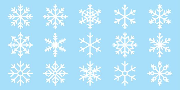 Νιφάδα χιονιού διάνυσμα Χριστούγεννα εικόνα λογότυπο χιόνι Xmas Santa Claus χαρακτήρα καρτούν εικονογράφηση γραφικό σύμβολο - Διάνυσμα, εικόνα