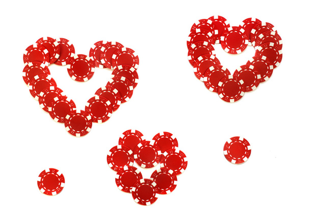 Valentine hecho de fichas de póquer
 - Foto, imagen