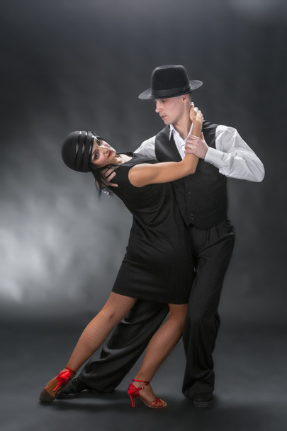 Dancing couple. Retro style - Фото, изображение