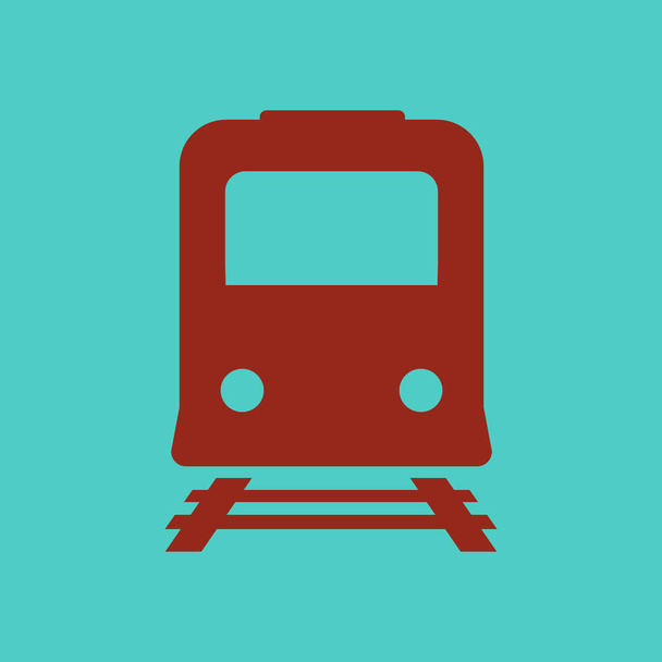 L'icône du train. Symbole Metro. Gare ferroviaire signe vectoriel
. - Vecteur, image
