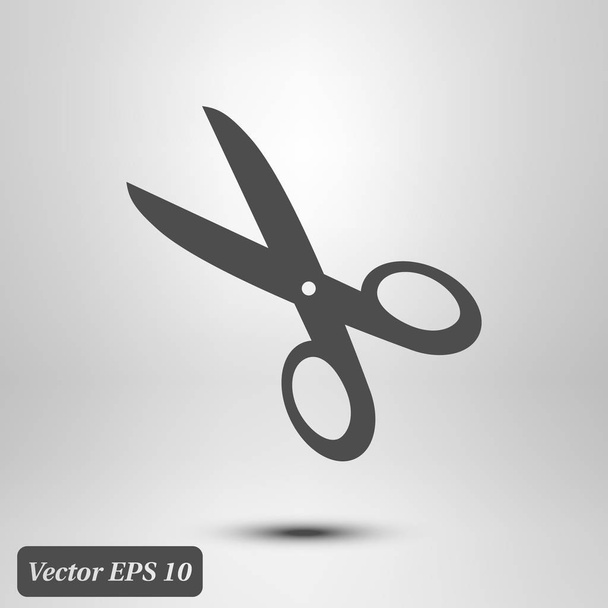 Scissors icon. Flat design. Vector color illustration - Vektör, Görsel