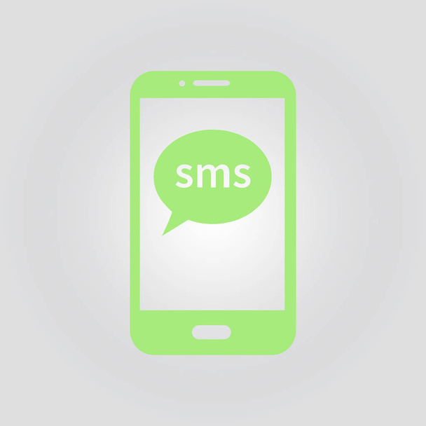SMS chatting icon. Abstract color vector illustration - Vector, Image