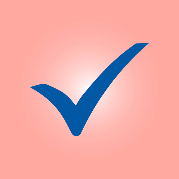 Casella icona pulsante. Checkmark astratto colore vettoriale illustrazione
 - Vettoriali, immagini