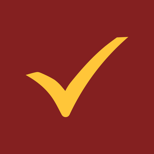 Checkbox button icon. Checkmark abstract color vector illustration - Vector, Image