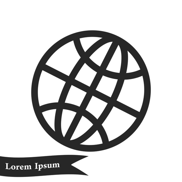 Símbolo de signo de icono de red global
. - Vector, imagen