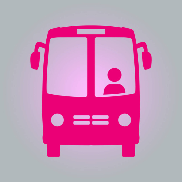 Busschild-Symbol. Symbol für den öffentlichen Nahverkehr. abstrakte Farbillustration - Vektor, Bild