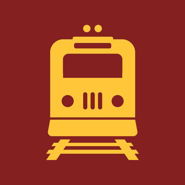 Εικονίδιο τρένου. Σύμβολο του μετρό. Πινακίδα σιδηρόδρομου. Απεικόνιση διανυσματικών φορέων - Διάνυσμα, εικόνα