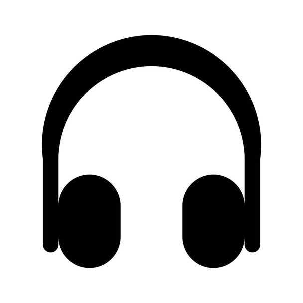 Draadloze stereo hoofdtelefoon pictogram, eenvoudige vectorillustratie - Vector, afbeelding