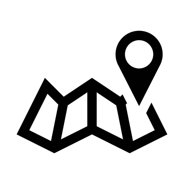 Marcatore di destinazione sulla mappa, semplice illustrazione vettoriale
 - Vettoriali, immagini