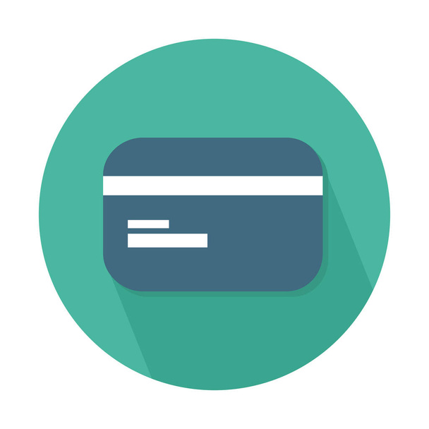 creditcard front pictogram, eenvoudige vectorillustratie - Vector, afbeelding