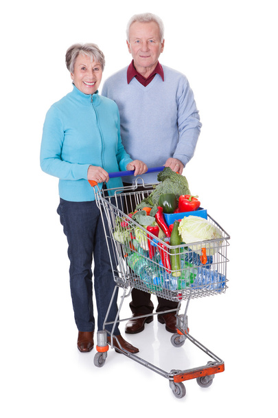 Senior Couple Shopping Vegetables - Foto, imagen