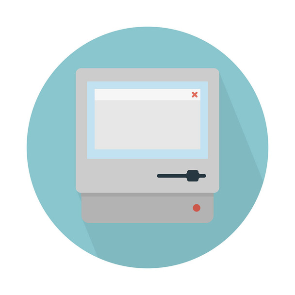 old pc icon, simple vector illustration - Vector, Image
