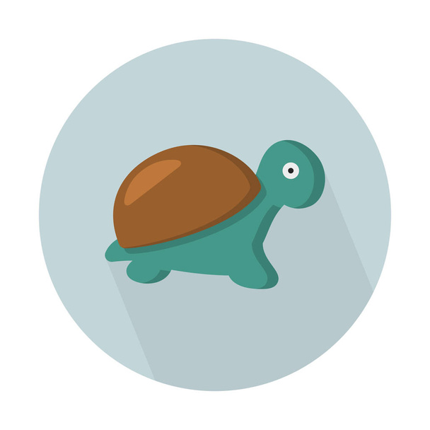 Schildkröte, meeresbewohnendes Reptil-Symbol, einfache Vektorillustration - Vektor, Bild