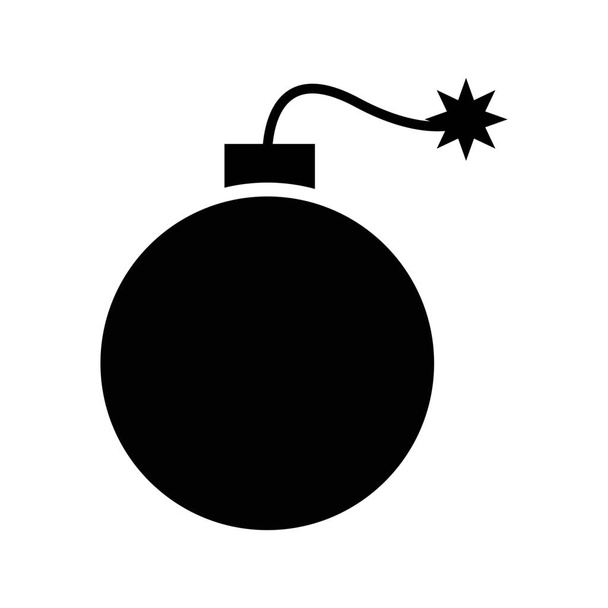 Bomb, an explosive weapon icon, simple vector illustration - Vector, Image