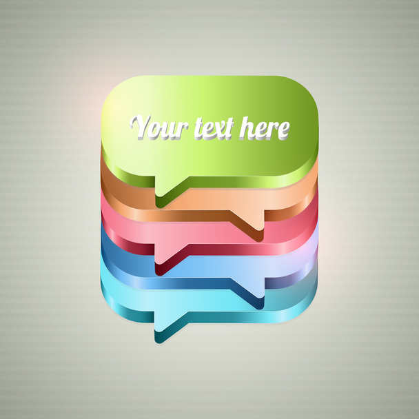 Colorful cloud for speech - Vector, afbeelding