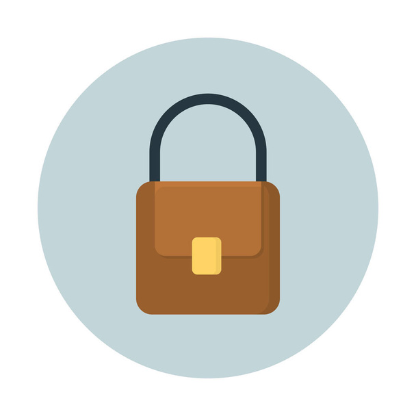 Trendy fashionable handbag icon, simple vector illustration - Vector, Image