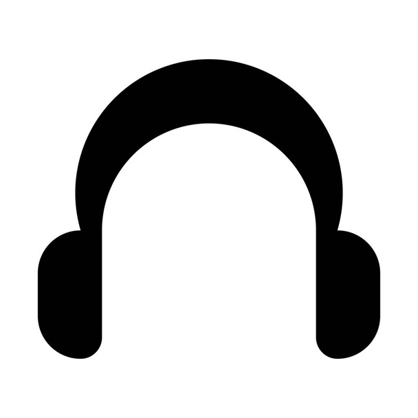 Ακουστικά, αξεσουάρ εικονίδιο μουσικής, απλή διανυσματικά εικονογράφηση - Διάνυσμα, εικόνα