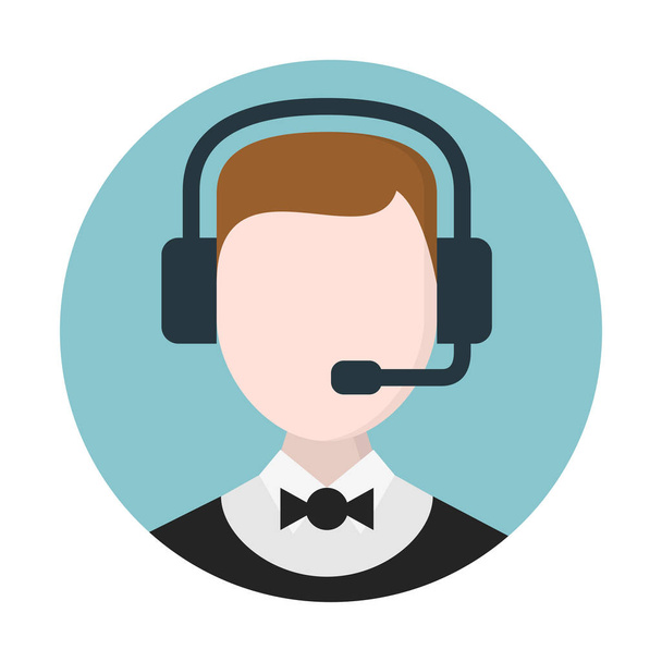 Customer service agent icon, simple vector illustration - Vector, Image