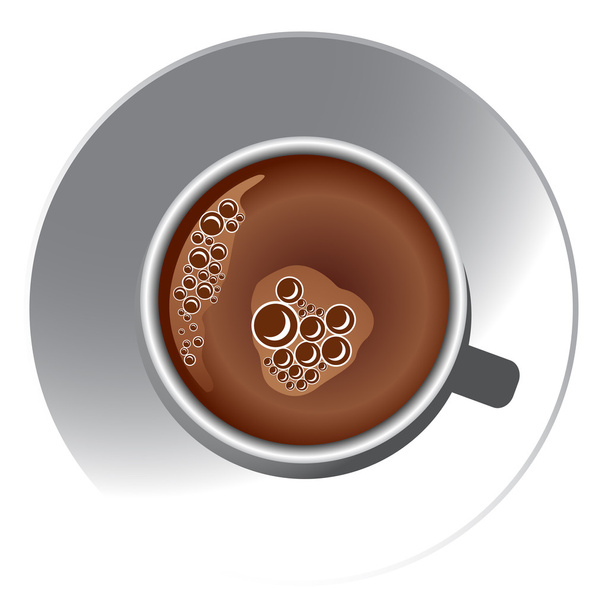 Coffee cup on white background - Vector, afbeelding