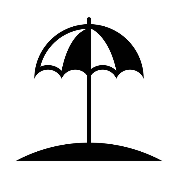 Sonnenschirm, faltbares Baldachin-Symbol, einfache Vektorillustration - Vektor, Bild