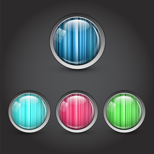 Buttons, elements round,  vector illustration  - Vector, Image