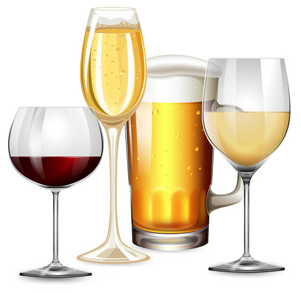 Illustration des boissons alcoolisées
 - Vecteur, image