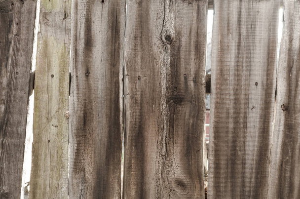 Plank wooden fence texture background. - Photo, Image