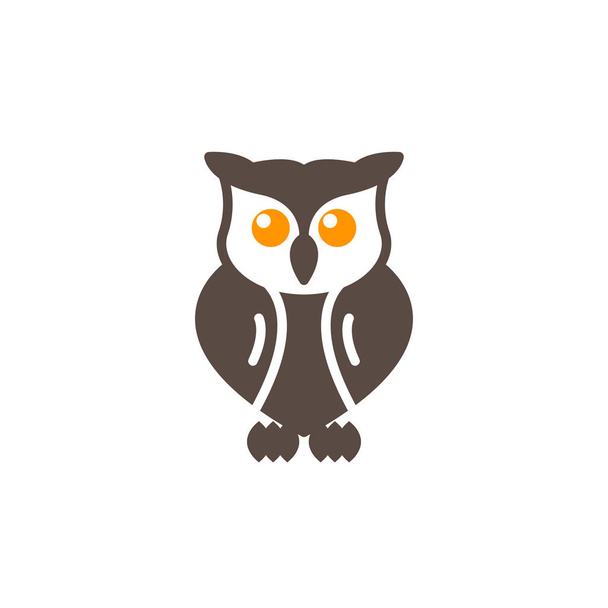 Owl icon vector, filled flat sign, solid colorful pictogram isolated on white. Symbol, logo illustration - Vector, afbeelding