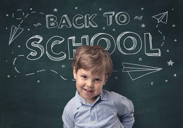 Cute boy with back to school concept - Photo, Image
